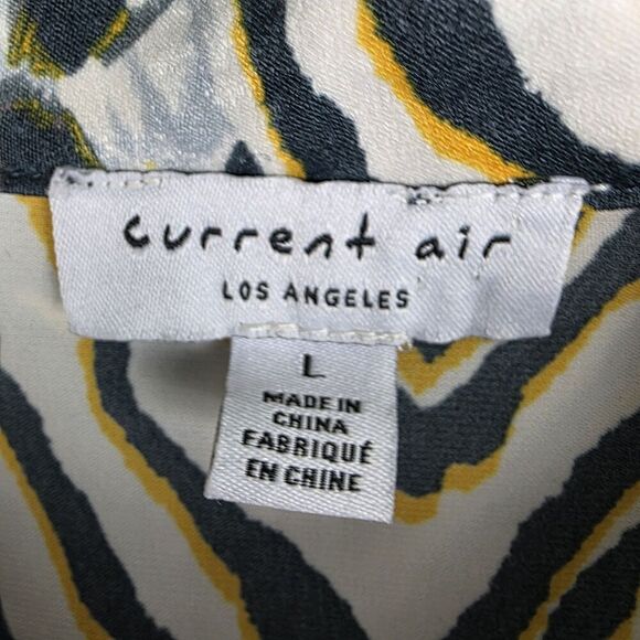 Anthropologie Current Air Mixed Animal Print Long Sleeve Popover Top Size Large - Picture 3 of 6